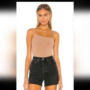 Lovers + Friends Womens Donovan Bodysuit in Tan S